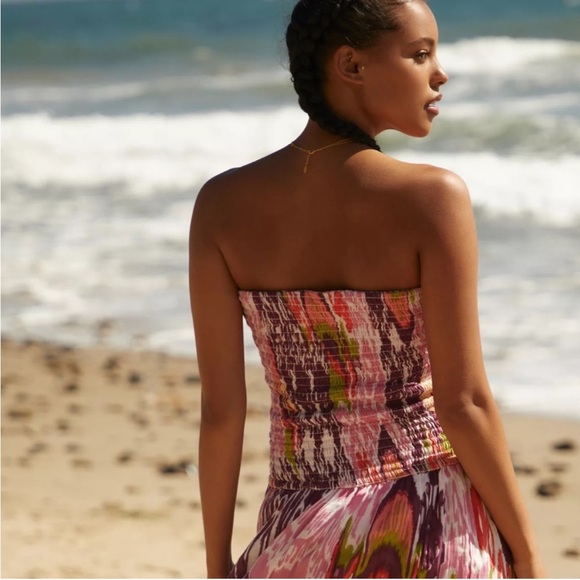 Anthropologie Reversible Smocked Mini Dress - Picture 5 of 6